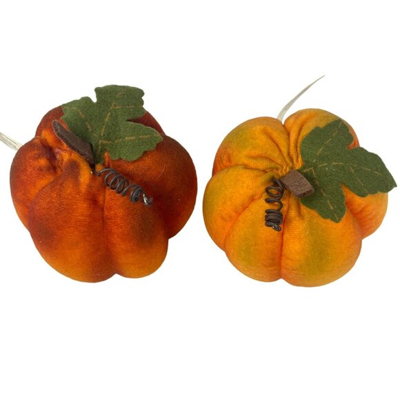 DanDee Collectors Choice Fabric Pumpkin Set Autumn Table Decor - Picture 2 of 7